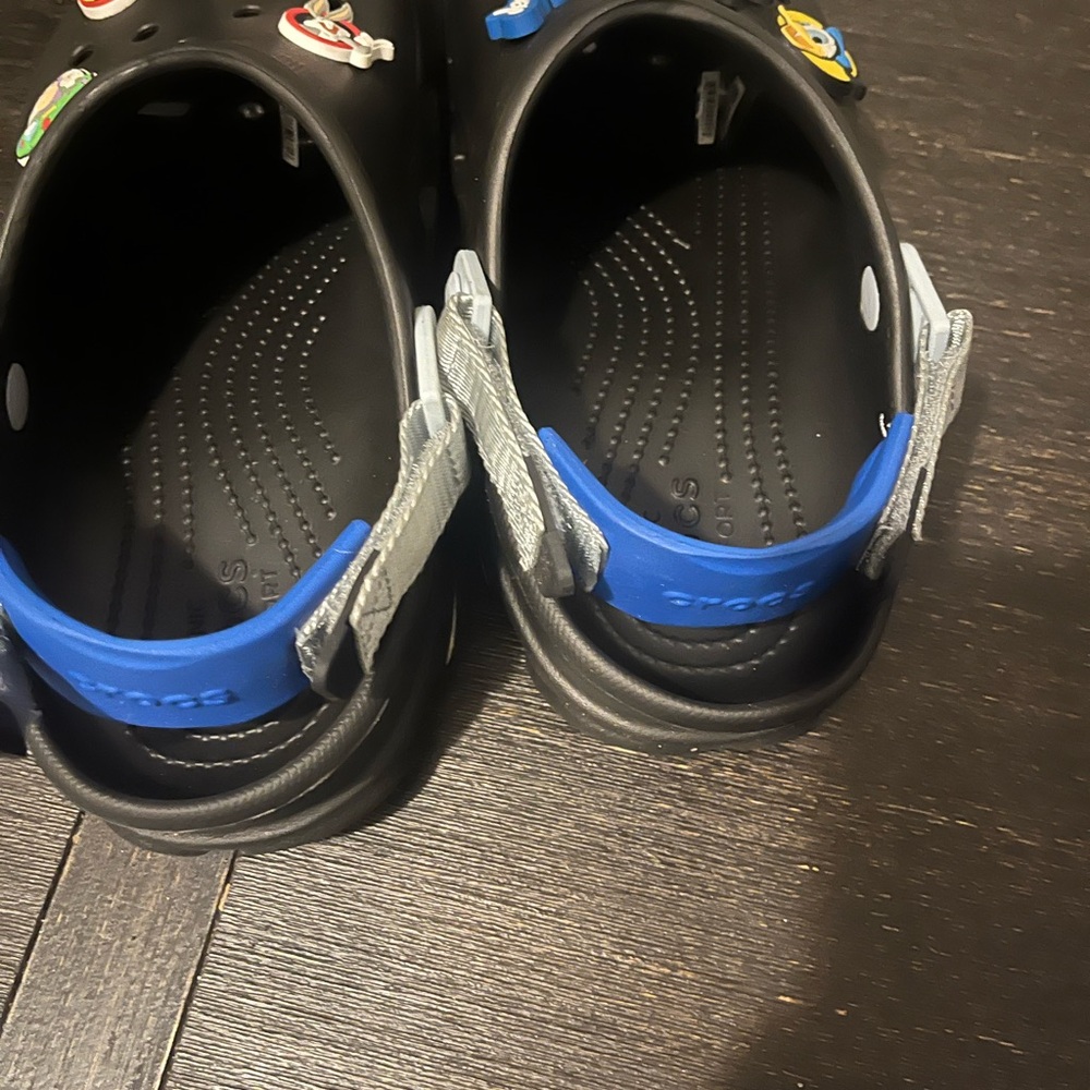 Black Crocs All Terrain Customized With Disney Jibbitz - Picture 2 of 3